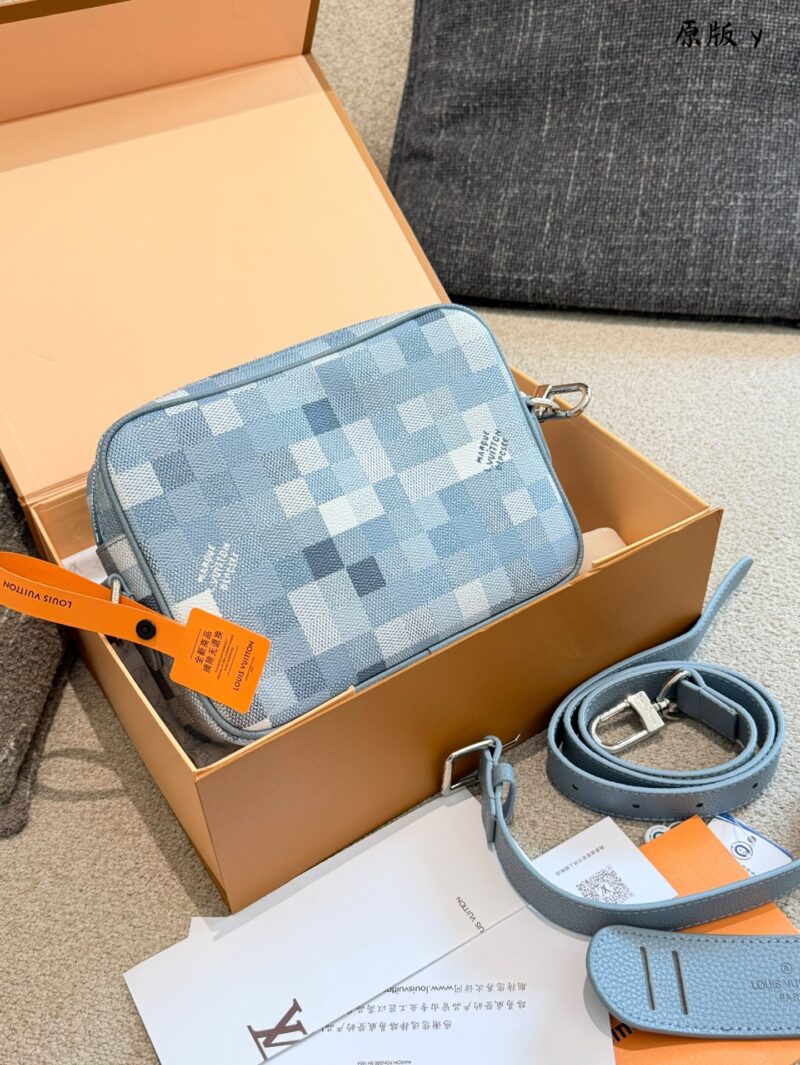 Louis Vuitton LV Blue Checkerboard Crossbody