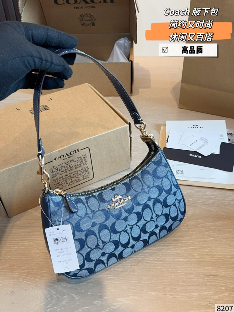 Coach Teri Denim Underarm Bag