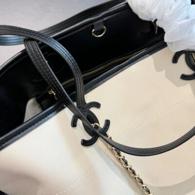 Chanel 26m Canvas Shopping Bag