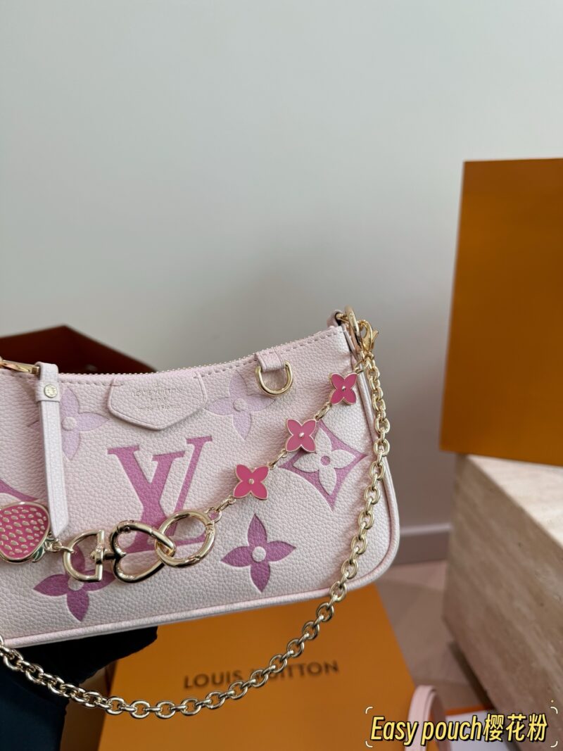 Lv pink gradient easy pouch chain bag