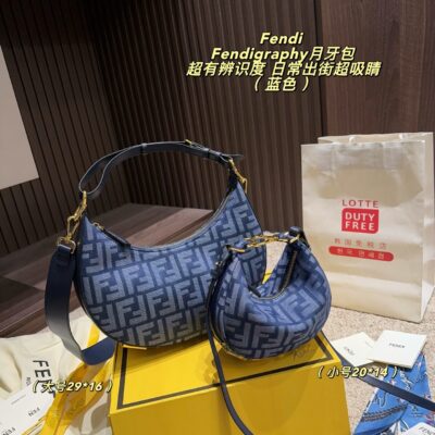 Fendi Fendigraphy Crescent Bag